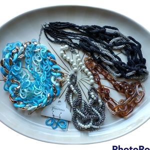 Chunky chain style necklace lot